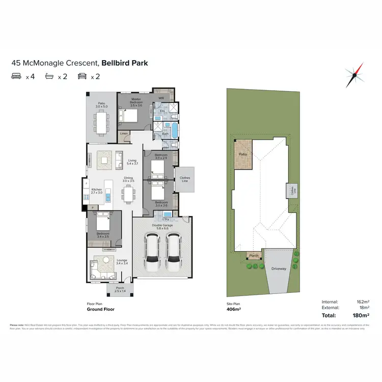 Floorplan of Homely house listing, 45 McMonagle Crescent, Bellbird Park QLD 4300