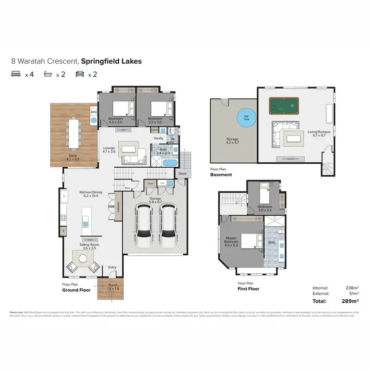 Floorplan of Homely house listing, 8 Waratah Crescent, Springfield Lakes QLD 4300