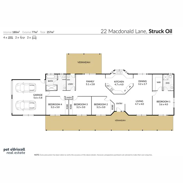 Floorplan of Homely rural property listing, 22 McDonald Lane, Struck Oil QLD 4714