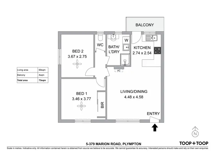 Floorplan of Homely unit listing, 5/379 Marion Road, Plympton SA 5038
