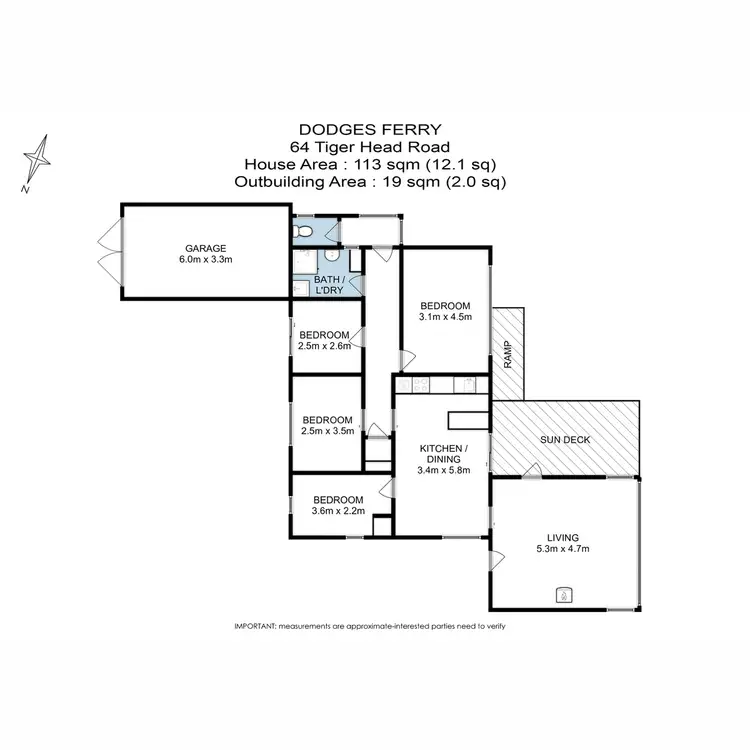Floorplan of Homely house listing, 64 Tiger Head Road, Dodges Ferry TAS 7173
