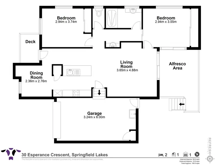 Floorplan of Homely house listing, 1 Esperance Crescent, Springfield Lakes QLD 4300