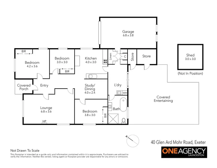 Floorplan of Homely unit listing, 1/40 Glen Ard Mohr Road, Exeter TAS 7275