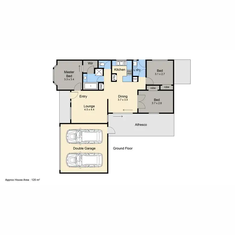 Floorplan of Homely unit listing, 43/113 Country Club Drive, Safety Beach VIC 3936