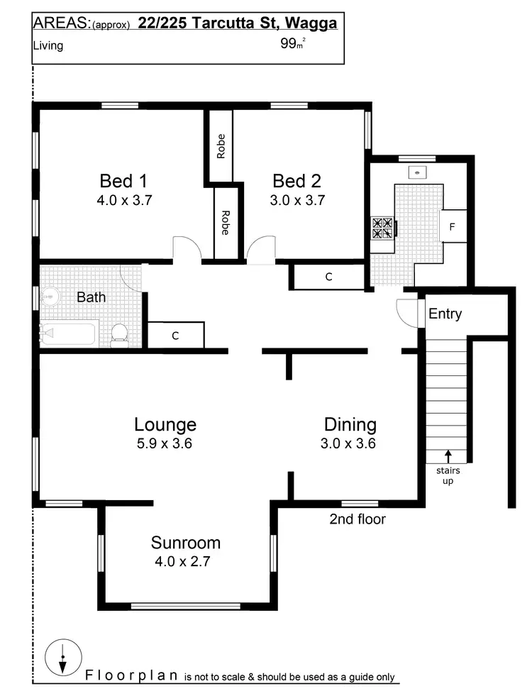 Floorplan of Homely unit listing, 22/225 Tarcutta Street, Wagga Wagga NSW 2650