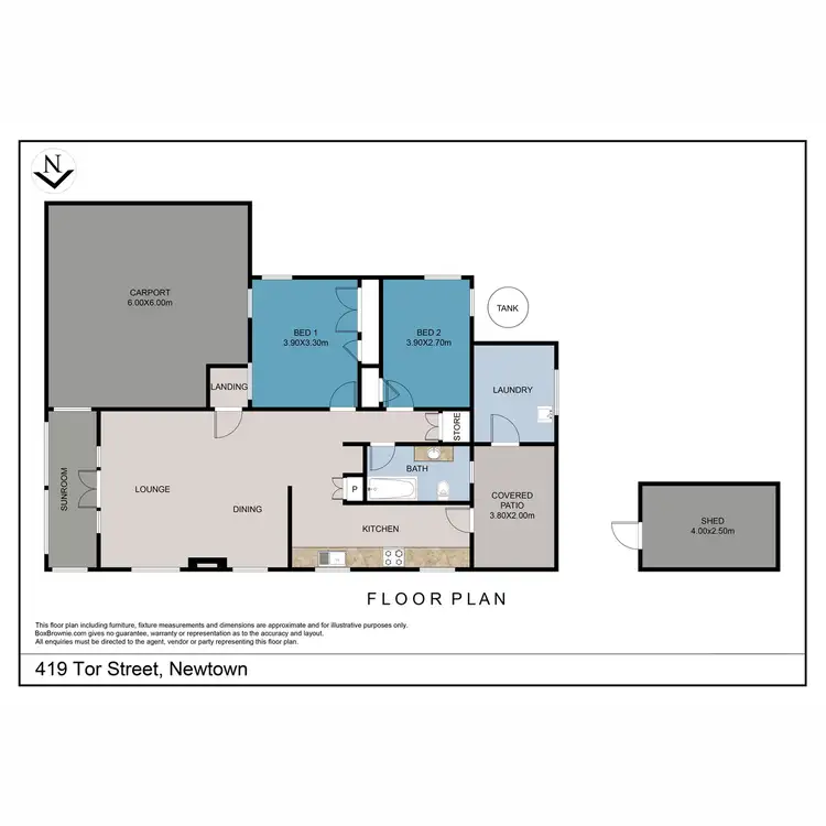 Floorplan of Homely house listing, 419 Tor Street, Newtown QLD 4350
