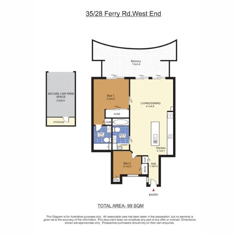 Floorplan of Homely unit listing, 35/28 Ferry Road, West End QLD 4101