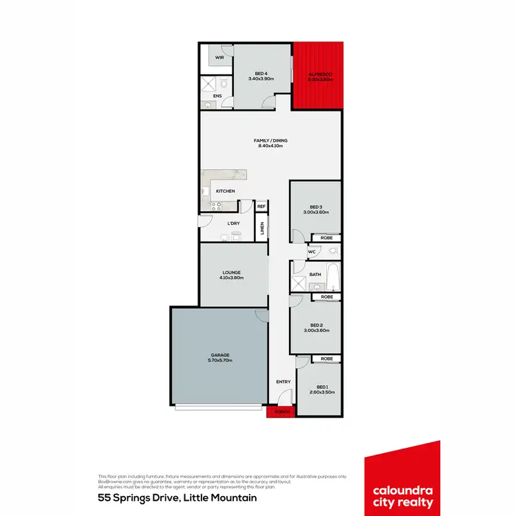 Floorplan of Homely house listing, 55 Springs Drive, Little Mountain QLD 4551