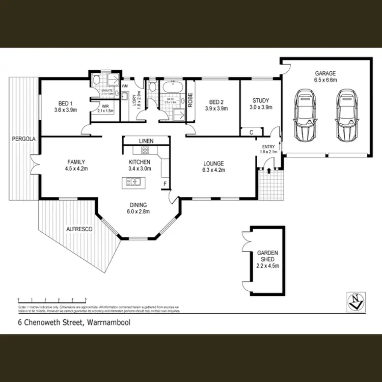 Floorplan of Homely house listing, 6 Chenoweth Court, Warrnambool VIC 3280