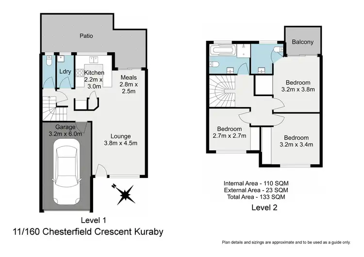 Floorplan of Homely townhouse listing, 11/160 Chesterfield Crescent, Kuraby QLD 4112