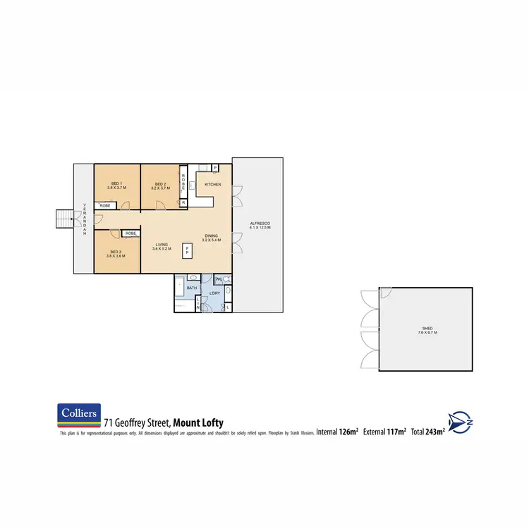 Floorplan of Homely house listing, 71 Geoffrey Street, Mount Lofty QLD 4350