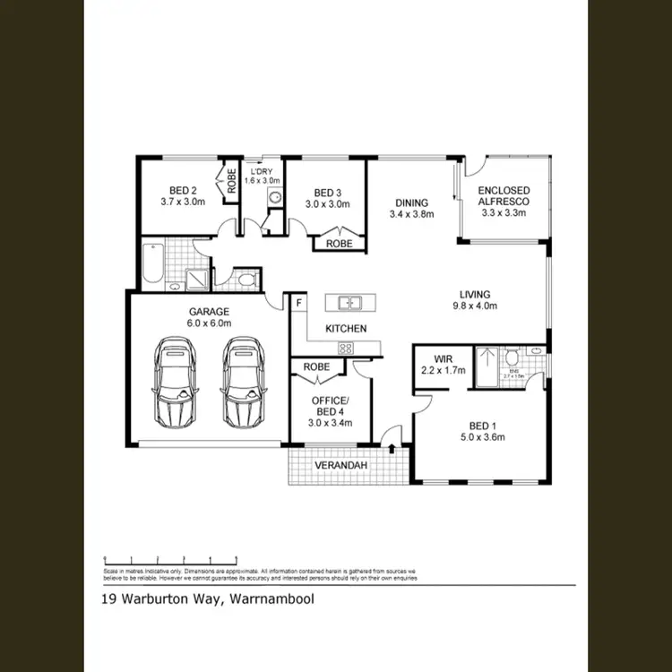 Floorplan of Homely house listing, 19 Warburton Way, Warrnambool VIC 3280