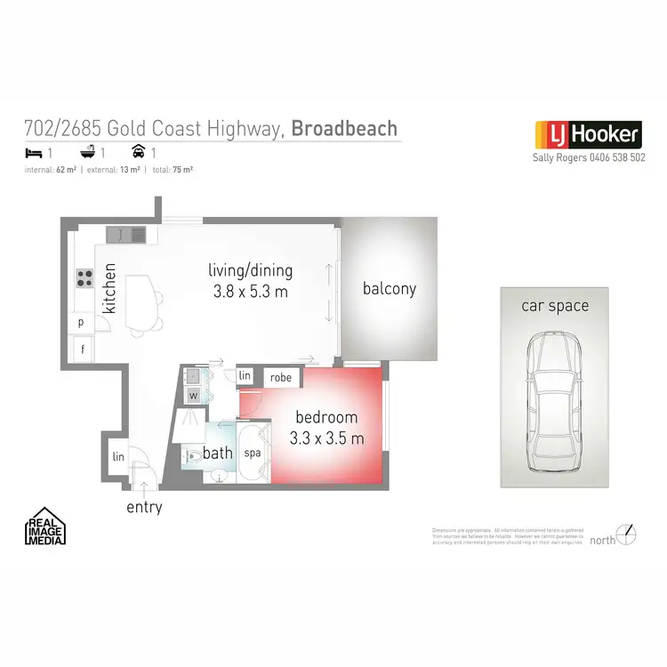 Floorplan of Homely apartment listing, 702/2685-2689 Gold Coast Highway, Broadbeach QLD 4218