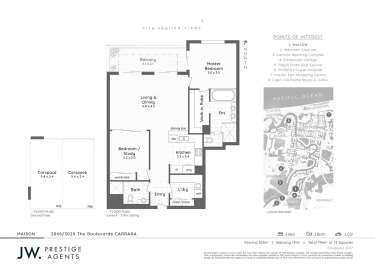 Floorplan of Homely apartment listing, 2046/3029 The Boulevard, Carrara QLD 4211
