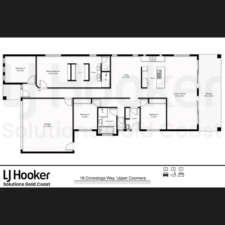 Floorplan of Homely house listing, 18 Conestoga Way, Upper Coomera QLD 4209