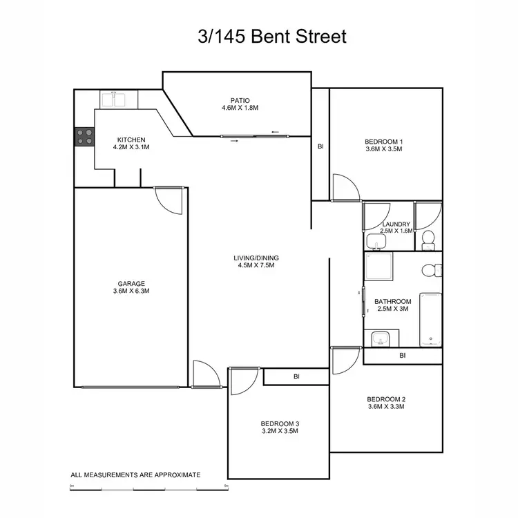 Floorplan of Homely unit listing, 3/145 Bent Street, South Grafton NSW 2460