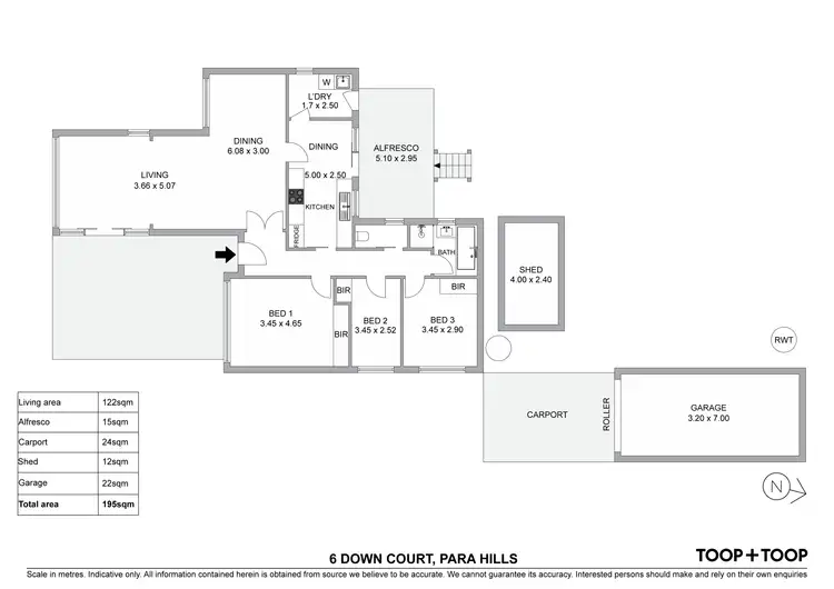 Floorplan of Homely house listing, 6 Down Court, Para Hills SA 5096