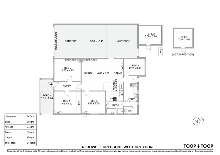 Floorplan of Homely house listing, 49 Rowell Crescent, West Croydon SA 5008