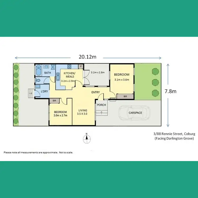 Floorplan of Homely unit listing, 3/88 Rennie Street, Coburg VIC 3058