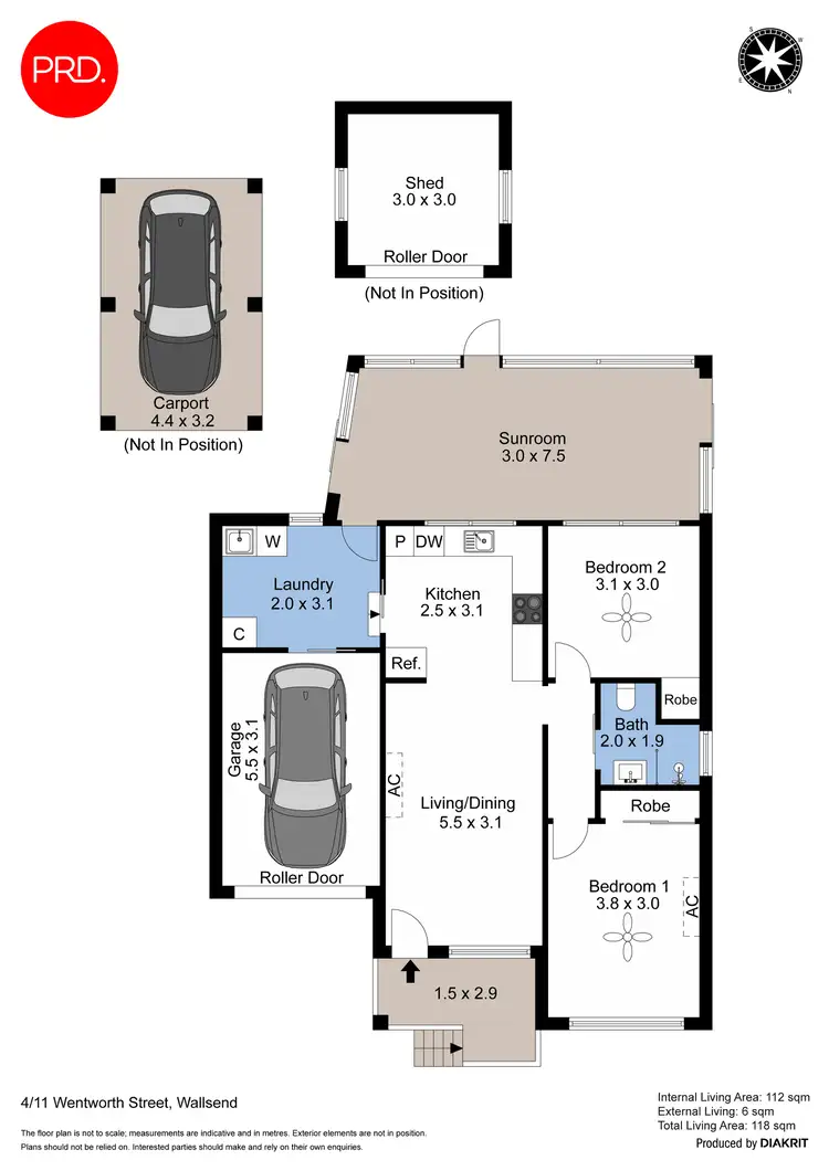 Floorplan of Homely villa listing, 4/11 Wentworth Street, Wallsend NSW 2287