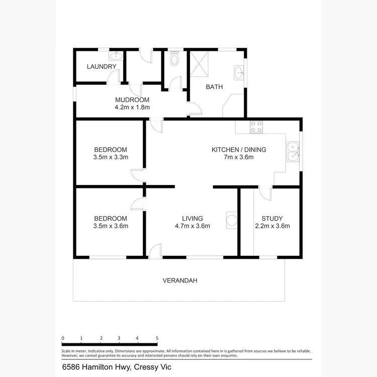 Floorplan of Homely rural property listing, 6586 Hamilton Highway, Cressy VIC 3322