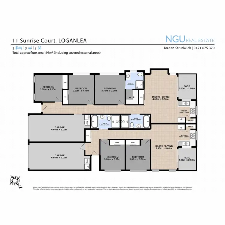 Floorplan of Homely semi-detached listing, 11 Sunrise Court, Loganlea QLD 4131