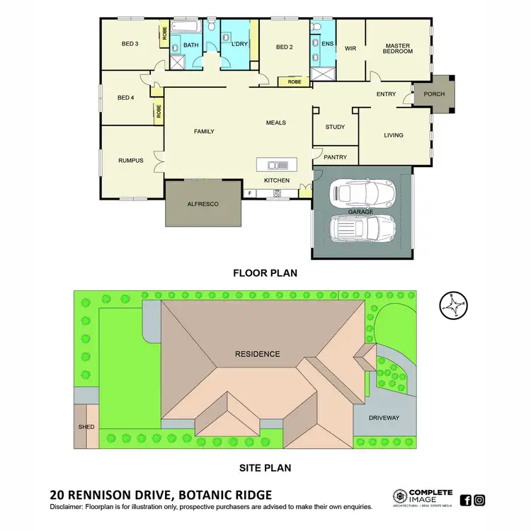 Floorplan of Homely house listing, 20 Rennison Drive, Botanic Ridge VIC 3977