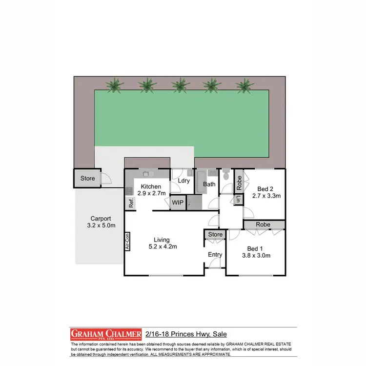 Floorplan of Homely unit listing, 2/16-18 Princes Highway, Sale VIC 3850