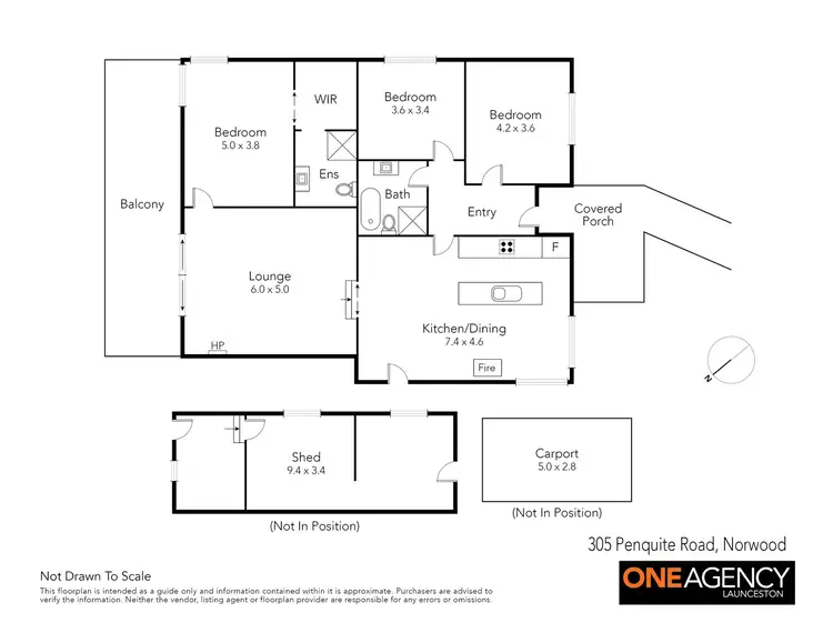 Floorplan of Homely house listing, 1/305 Penquite Road, Norwood TAS 7250