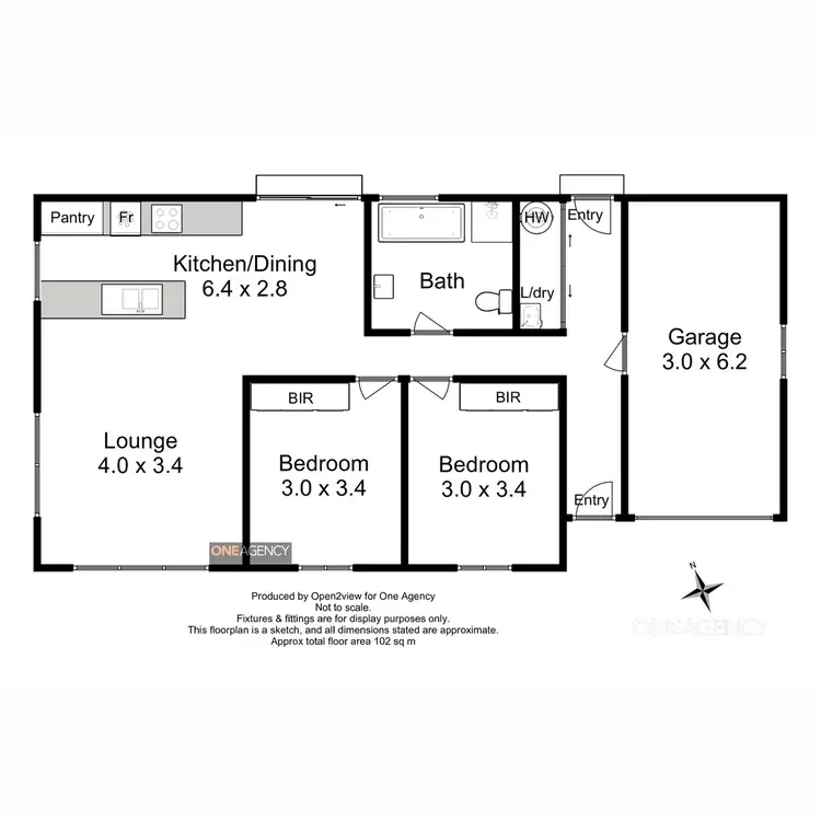 Floorplan of Homely unit listing, 2/65A Brittons Road, Smithton TAS 7330
