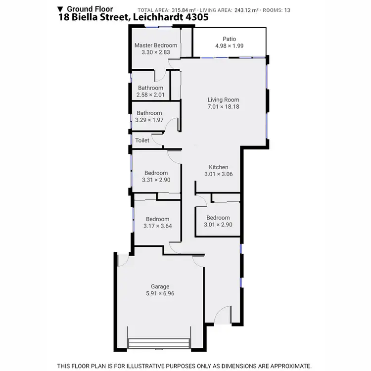 Floorplan of Homely house listing, 18 Biella Court, Leichhardt QLD 4305