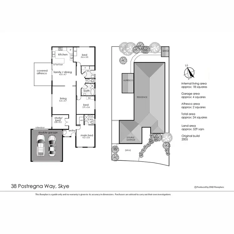 Floorplan of Homely house listing, 38 Postregna Way, Skye VIC 3977