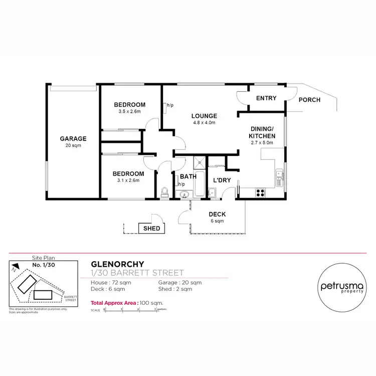 Floorplan of Homely house listing, 1/30 Barrett Street, Glenorchy TAS 7010