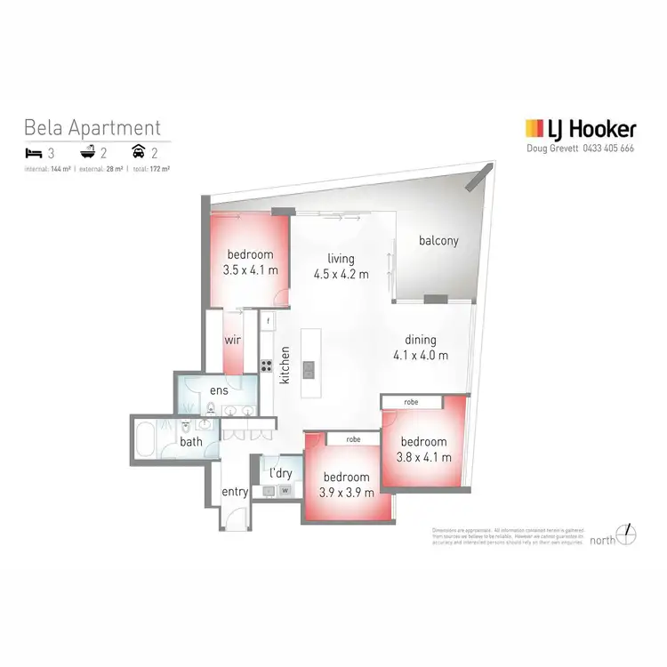 Floorplan of Homely apartment listing, 1403/43-49 Peerless, Mermaid Beach QLD 4218