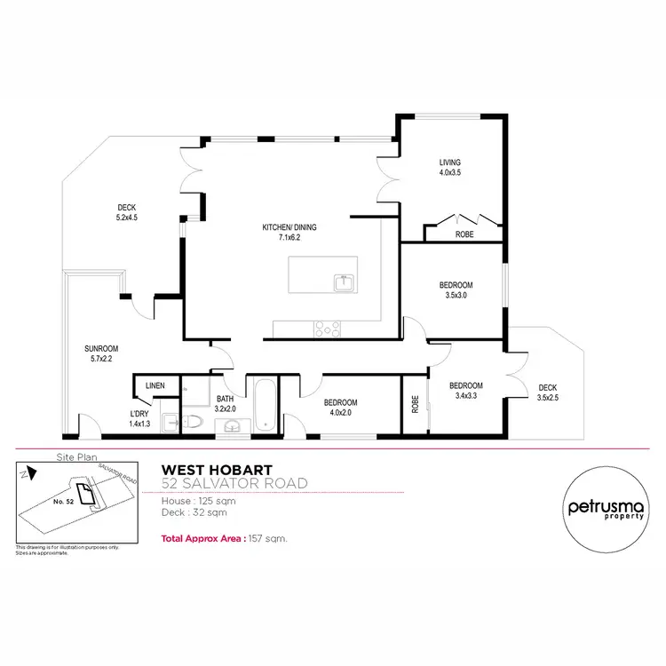 Floorplan of Homely house listing, 52 Salvator Road, West Hobart TAS 7000