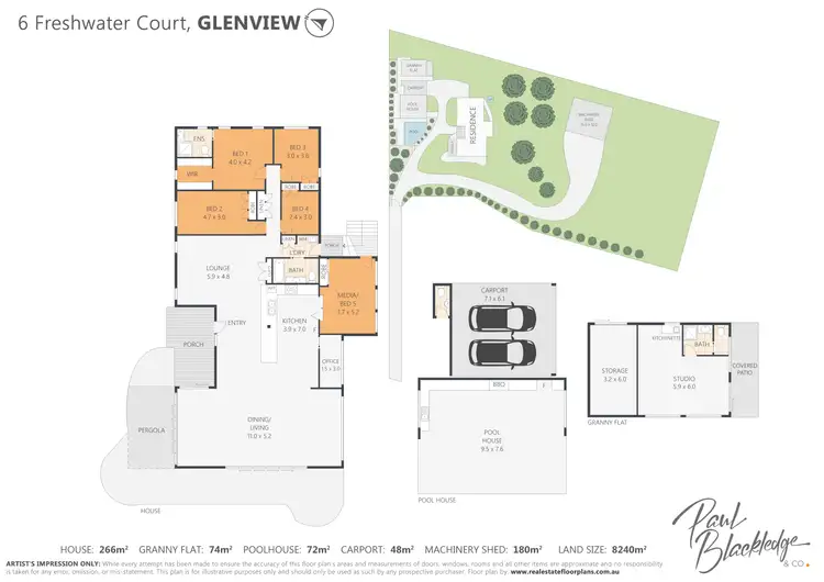 Floorplan of Homely rural property listing, 6 Freshwater Court, Glenview QLD 4553