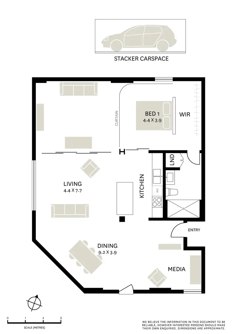 Floorplan of Homely apartment listing, 3/1 Printers Lane, Darlinghurst NSW 2010