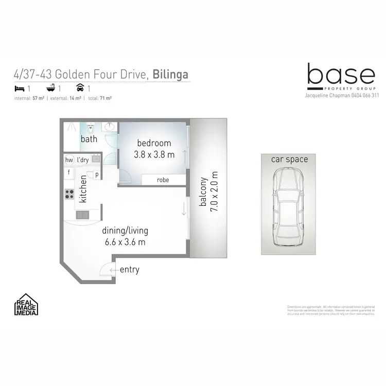 Floorplan of Homely unit listing, 4 'Bila Vista' 37-43 Golden Four Drive, Bilinga QLD 4225