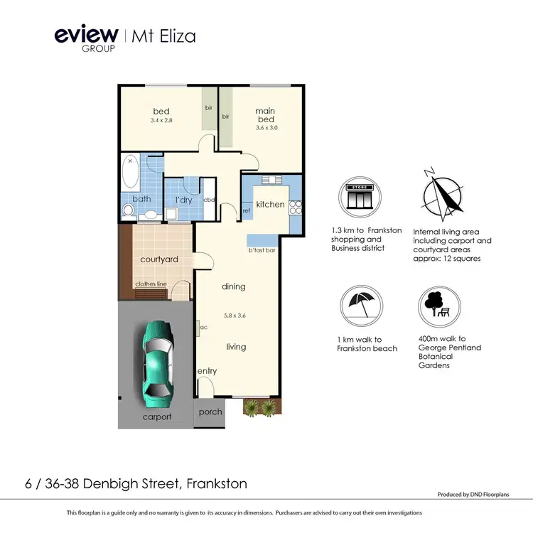 Floorplan of Homely unit listing, 6/36-38 Denbigh Street, Frankston VIC 3199