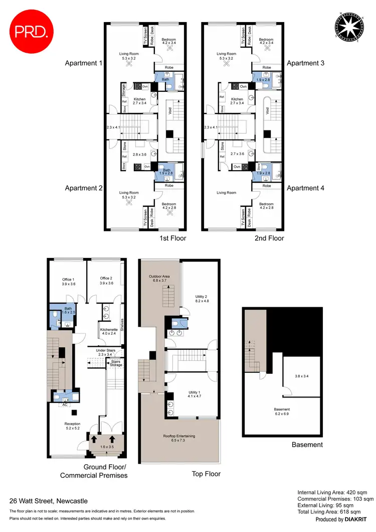 Floorplan of Homely block of units listing, 26 Watt Street, Newcastle NSW 2300