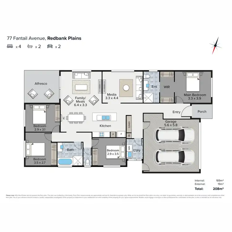 Floorplan of Homely house listing, 77 Fantail Avenue, Redbank Plains QLD 4301
