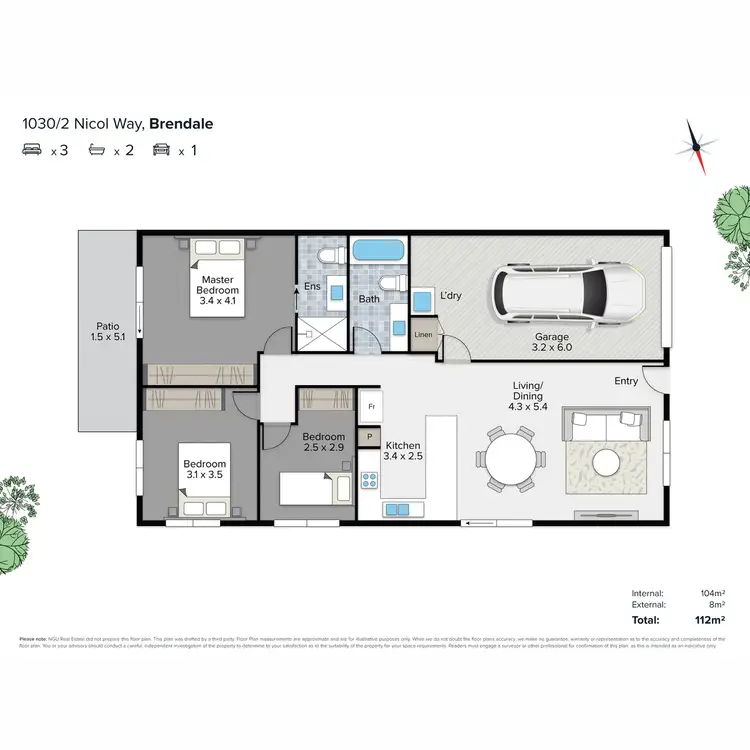 Floorplan of Homely unit listing, 1030/2 Nicol Way, Brendale QLD 4500