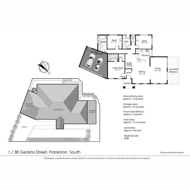 Floorplan of Homely house listing, 1 / 38 Genista Street, Frankston South VIC 3199