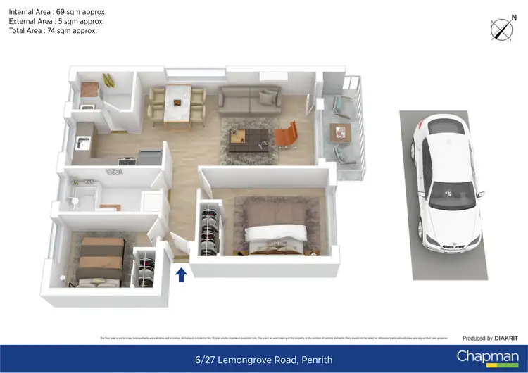 Floorplan of Homely unit listing, 6/27 Lemongrove Road, Penrith NSW 2750
