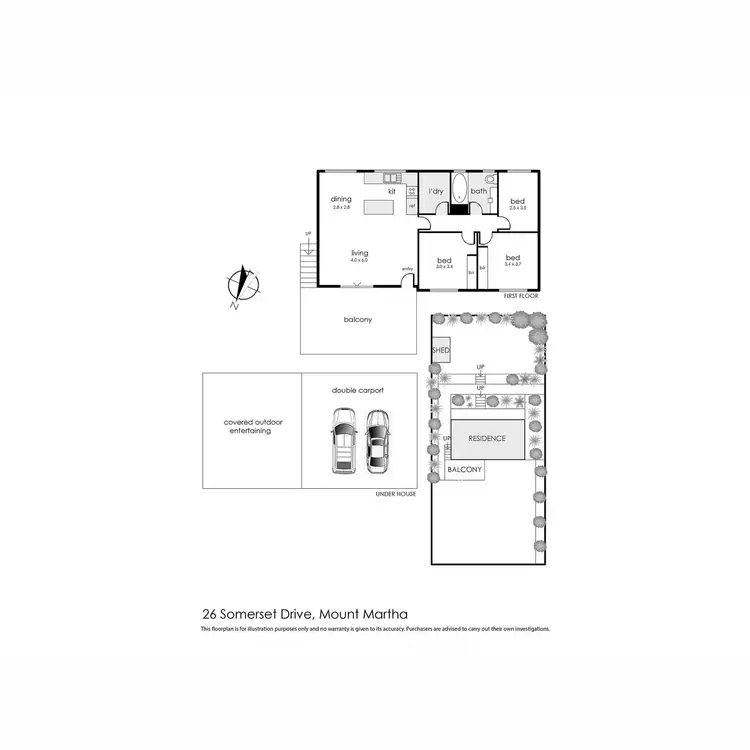 Floorplan of Homely house listing, 26 Somerset Drive, Mount Martha VIC 3934