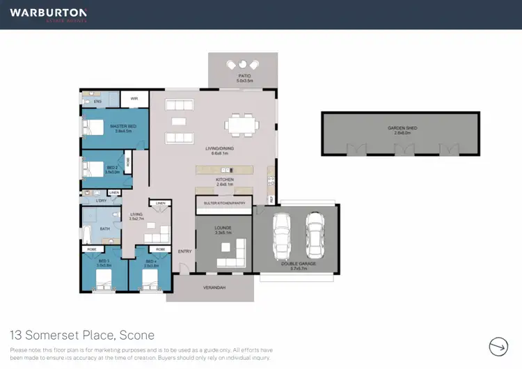 Floorplan of Homely house listing, 13 Somerset Place, Scone NSW 2337