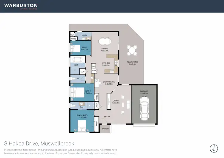 Floorplan of Homely house listing, 3 Hakea Drive, Muswellbrook NSW 2333