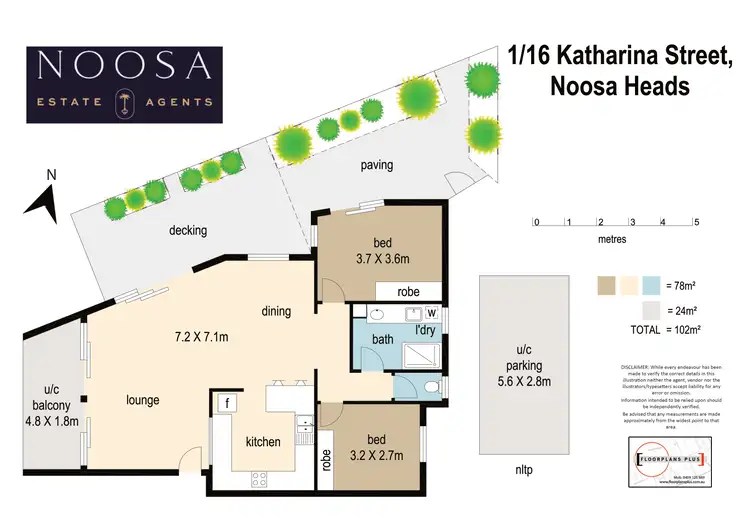 Floorplan of Homely unit listing, 1/16 Katharina Street, Noosa Heads QLD 4567