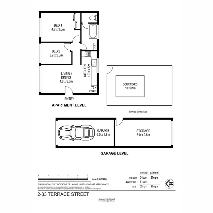 Floorplan of Homely unit listing, 2/33 Terrace Street, Paddington QLD 4064