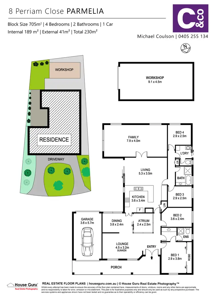 Floorplan of Homely house listing, 8 Perriam Close, Parmelia WA 6167